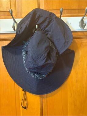 Packable Wide-Brim Sun Hat - Navy
